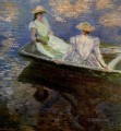 Young Girls in a Row Boat Claude Monet